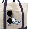 St. Edwards University Canvas Tote Bag With External Pocket, Reusable Shoulder Bag for Shopping, School, Beach, Navy - 2 of 4