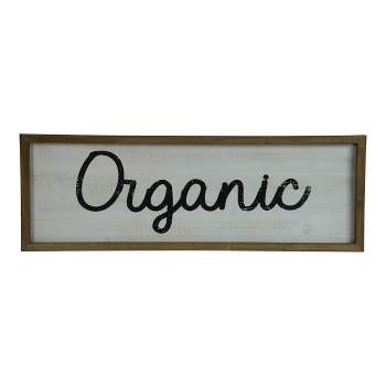 VIP Wood 29.5 in. White Organic Table Top Sign