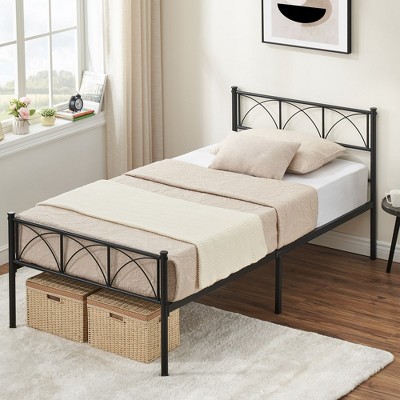 IDEALHOUSE Metal Platform Bed Frame with Headborad & Footboard for Girls, Under Bed Storage,No Box Spring Needed,Simple Assembly