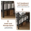 Loft Bed Twin Size, Heavy Duty Metal Loft Bed Frame with Arched Guardrail and Safety Ladder, Space-Saving, No Box Spring Needed, - 4 of 4