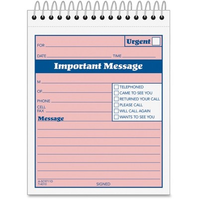 Adams Phone Message Booklet 50 Sets 4-1/4"x5-1/2" SC9711D