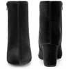 Perphy Women's Round Toe Side Zip Block Heels Ankle Boots - 3 of 3