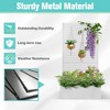TOAOTBNBO Outdoor Planter Box with Square-Hole Trellis, Metal Raised Garden Bed for Climbing Plants, Galvanized Garden Box with Drainage Holes - 4 of 4