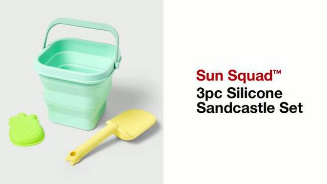 3pc Silicone Sandcastle Set - Sun Squad&#8482;, 2 of 7, play video