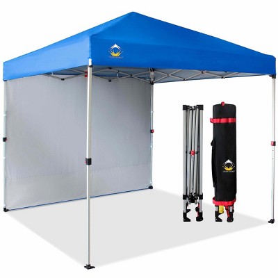 8x8 Recreational Centerlok Canopy & 1 Sidewall - Sto 'N Go, Silver Coated, 150D - RS64F-S1