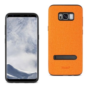 Reiko Samsung Galaxy S8 Edge /S8+/ S8 Plus Denim Texture TPU Protector Cover in Orange - 1 of 4