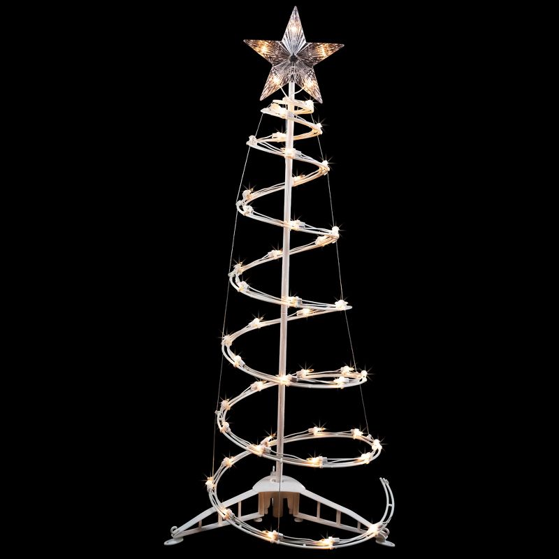 Northlight 3' Lighted Spiral Cone Tree Outdoor Christmas Decoration, Clear Lights, 3 of 9