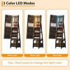 Homhougo Full Length Mirror Jewelry Organizer, 66" Jewelry Armoire with LED Light, Standing Jewelry Storage Cabinet with Back Shelf and Drawer - 4 of 4