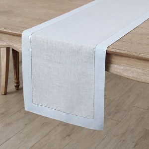 Solino Home Linen Classic Hemstitch Table Runner - 1 of 4