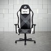 Vynxaria Comfort Edge Gaming Chair Black White Accents, Leather PU Memory Foam Seat 150° Recline,3D Padded Armrests Magnetic Neck Pillow - 3 of 4