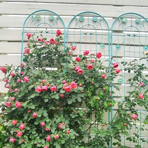 MAYEERTY 2 Pack Metal Garden Trellis 86.7 x 19.7 Inch Rustproof Climbing Plants Support Green Outdoor Flower - 1 of 4