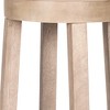 HomeRoots 30" Natural Solid Wood Backless Bar Height Bar Chair - 4 of 4