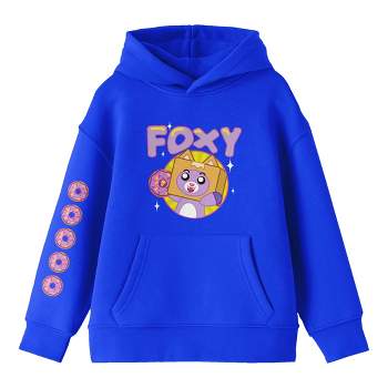 Lanky Box Foxy Long Sleeve Royal Blue Youth Hooded Sweatshirt