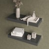SEVOBAL Utility Storage Shelves Dallas Floating Shelf Set of Two Modern Design or Living Room, Matte Gray, 9.8"*31.5"*1.5" - 3 of 4