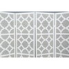 Roundhill Furniture Quarterfoil infused Diamond Design 4-Panel Room Divider, White - 4 of 4