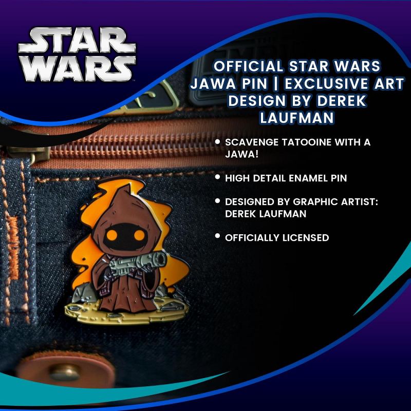 SalesOne LLC OFFICIAL Star Wars Jawa Pin | Exclusive Art Design By Derek Laufman, 5 of 6