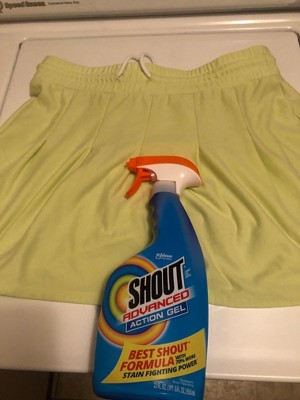 Shout Advanced Spray and Wash Laundry Stain Remover Gel, Best Formula, 22 oz - Pack of 3 (687672)