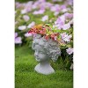 Okak Greek Style Cement Head Planter Classic Sculptural Flower Pot for Indoor & Outdoor Garden Decor,6 Different Sizes - 2 of 4