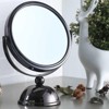 SEVOBAL Bathroom Vanity Mirrors 5.5" Chrome Make Up Mirror 3x Easy Maintenance Magnification Rotating Design for Bathroom, Gunmetal, 6.5"*3.5"*8.5" - 2 of 4