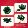 COZONY 24PCS Velvet Poinsettia Flowers with Glitter, 6.3 Inch Artificial Christmas Flowers for Wreaths Crafts Centerpieces Holiday Decor - 2 of 4