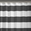 Porter Striped Shower Curtain Gray - Zenna Home: Polyester Fabric, Buttonhole Top, Easy Care - 4 of 4