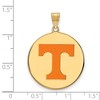 Black Bow Jewelry 14k Yellow Gold Plated Sterling Silver Tennessee Volunteers NCAA Extra Large Pendant - 2 of 3