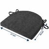 U-Shape High Density Memory Foam Chair Pads with Ties by Sweet Home Collection® - 3 of 4