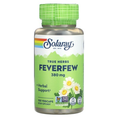 Solaray True Herbs, Feverfew, 380 mg, 100 VegCaps