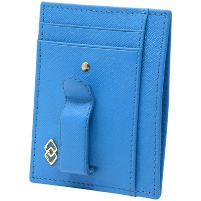 Alpine Swiss Double Diamond Mens RFID Money Clip Front Pocket Wallet Crosshatch Black