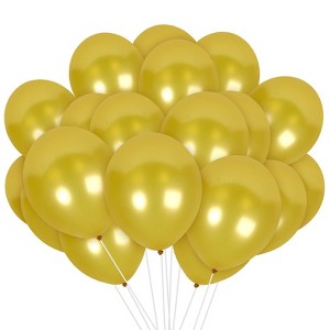 Treasures Gifted Pearlescent Gold Balloons - 12 Inch Latex Balloons - 12 Pack - 1 of 1