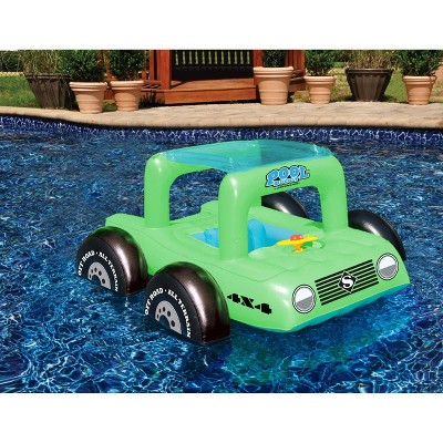 Green and Black Inflatable Pool Buggy Float with Sun Shade