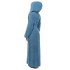 Arus Women's Hooded Turkish Terry Cotton  Robe Lightweight Ankle Length Bathrobe with Overlock Stitching - 3 of 3