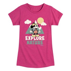 Girls' - Disney - Mickey Mouse Fitted Short Sleeve Graphic T-Shirt - 1 of 4