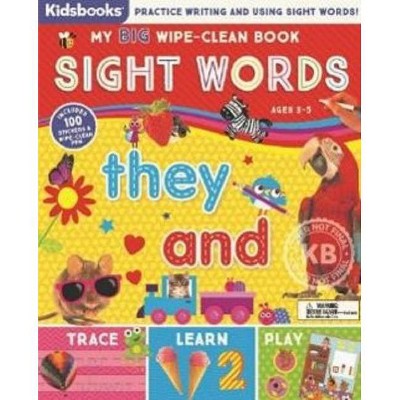 My Big Wipe-Clean Book Sight Words - (Spiral Bound)