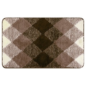 Unique Bargains Geometric Pattern Soft Absorbent Comfortable Non-Slip Rug - 1 of 4