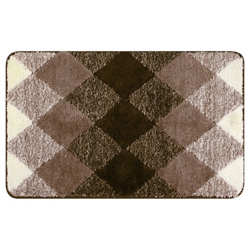 Unique Bargains Geometric Pattern Soft Absorbent Comfortable Non-Slip Rug - image 1 of 4