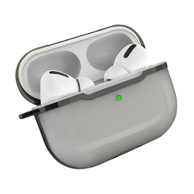 Insten Case Compatible with AirPods Pro - Transparent Silicone Skin Cover with Keychain, Clear Black