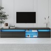 Sapphtopaz TV Stand for TVs Up to 105" Entertainment Center with 2 Glass Shelves and 3 Storage Cabinet TV Console with LED for Living Room - 2 of 4