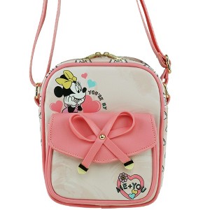 Disney Minnie Mouse 8" Vegan Leather Crossbody Shoulder Bag - 1 of 2