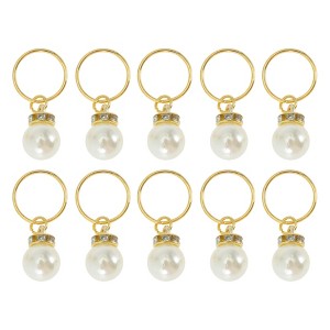 Unique Bargains Halloween Christmas Wings Hair Ring Pendants 10 Pcs - 1 of 4