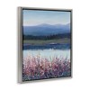 Stupell Industries Lilacs By Lake Mountain Landscape Floating Frame Canvas Art - 2 of 4