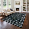 Washable Area Rugs for Bedroom Non-Slip Floral Living Room Carpet - 3 of 4