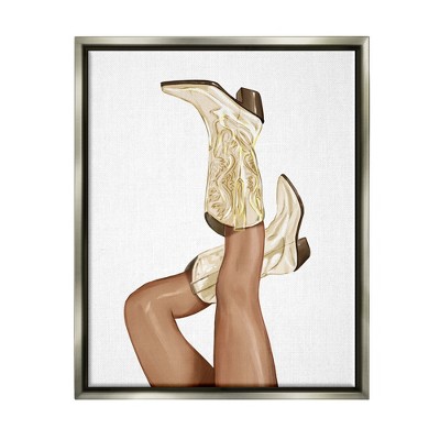 Stupell Industries Country Cowgirl Boots FashionFloater Canvas Wall Art