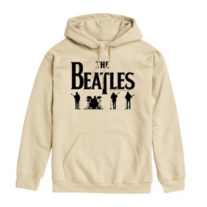 Men's - The Beatles - Silhouettes Black -Men's Pullover Fleece Hoodie Graphic Fleece Pullover Hoodie - 1 of 4
