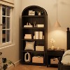 Acekool 5 Shelf Arched Bookcase with Metal Corner Protection, Tall Display Rack for Living Room, Bedroom - 3 of 4