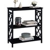 LIVAREEmlen Open Bookshelf Bookcase with Storage Shelves and Solid Wood Legs for Hallway, Living Room and Bedroom, Black - 2 of 4