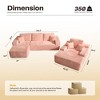 XIZZI Modular Sectional Sofa Couch, L/U-Shape Upholstered Couch, Modern Minimalist Couches for Living Room, Free Combination Deep Seat Corner Couch - 3 of 4