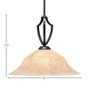 Toltec Lighting Zilo 1 - Light Pendant in  Dark Granite with 20" Italian Marble  Shade - 2 of 2