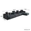 Modular Sectional Sofa Couch,Corduroy Couches with 6 Pillows for Living Room,Cushion Covers Removable& Washable - 4 of 4