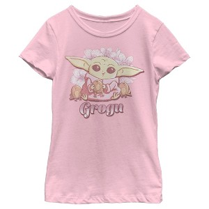 Girl's Star Wars: The Mandalorian Grogu Cute Frogs T-Shirt - 1 of 4